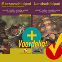 Twee boeken over de verzorging van landschildpadden en waterschildpadden