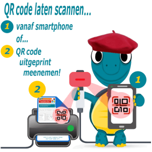 Abonnement en Entreebewijs laten scannen bij kassa Schildpaddencentrum