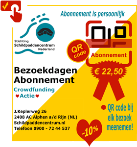 Een abonnement van het Schildpaddencentrum biedt veel voordeel