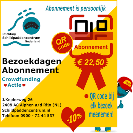 Abonnement bestellen voor bezoekdagen van het Schildpaddencentrum