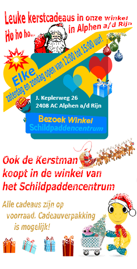 Ook de Kerstman koopt in de winkel van het Schildpaddencentrum