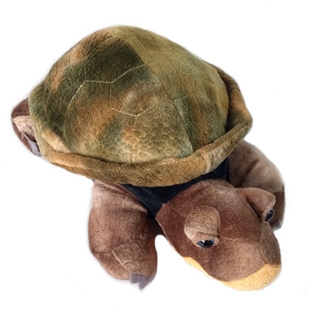 Carolien de Landschildpad. Een mooi gekleurde pluche landschildpad