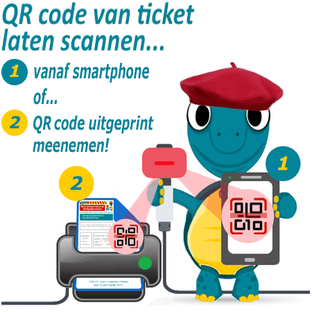 Abonnement en Entreebewijs laten scannen bij kassa Schildpaddencentrum