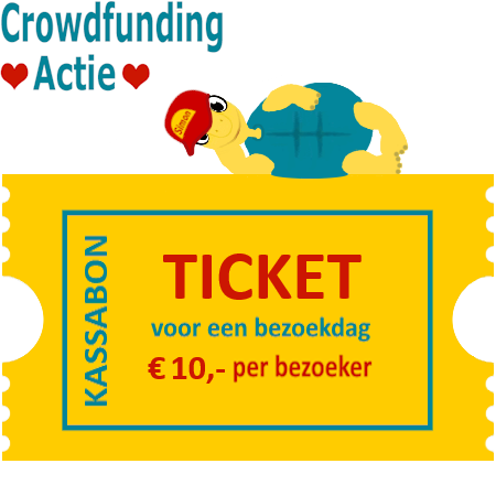 Koop voor een bezoekdag een ticket bij de kassa van het Schildpaddencentrum