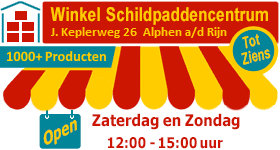 1000+ producten in de fysieke winkel van het Schildpaddencentrum