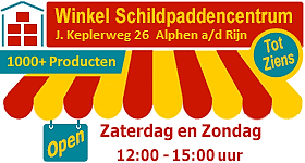 1000+ producten in de fysieke winkel van het Schildpaddencentrum