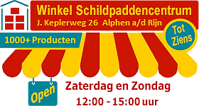 1000+ producten in de fysieke winkel van het Schildpaddencentrum
